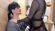 Hot Sex of a Real Couple in the Bathroom Ended with a Cumshot on Her Tits