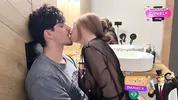 Hot Sex of a Real Couple in the Bathroom Ended with a Cumshot on Her Tits