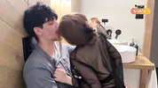 Hot Sex of a Real Couple in the Bathroom Ended with a Cumshot on Her Tits