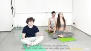 CuckoldXXX - Flexible Vixi Rafi Cheats on Cuckold Mediating Boyfriend with Her Yoga Tutor