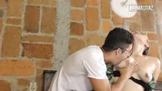 Curvy Latina With Oiled Tits Gives Sloppy Deepthroat on Her Knees