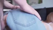 Rough Fucking Stepsister Doggystyle in Ripped Jeans