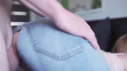 Rough Fucking Stepsister Doggystyle in Ripped Jeans