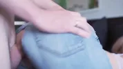 Rough Fucking Stepsister Doggystyle in Ripped Jeans