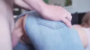 Rough Fucking Stepsister Doggystyle in Ripped Jeans