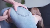 Rough Fucking Stepsister Doggystyle in Ripped Jeans