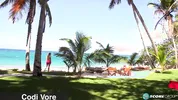 Codi Vore's tits and hairy pussy show in the Dominican Republic