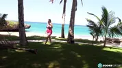 Codi Vore's tits and hairy pussy show in the Dominican Republic