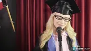 Teen Aubrey Gold Is Naked Under Her Cap and Gown