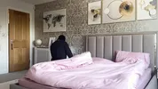 Defenseless blonde gets fucked HARD by thief while husband is next door