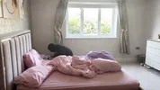 Defenseless blonde gets fucked HARD by thief while husband is next door