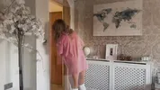 Defenseless blonde gets fucked HARD by thief while husband is next door