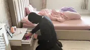 Defenseless blonde gets fucked HARD by thief while husband is next door