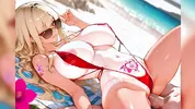 Hentai 3D Compilation of the most attractive cute and horny 20 year old anime girls with slim bodies and big tits having sex on the beach