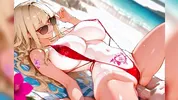 Hentai 3D Compilation of the most attractive cute and horny 20 year old anime girls with slim bodies and big tits having sex on the beach