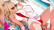Hentai 3D Compilation of the most attractive cute and horny 20 year old anime girls with slim bodies and big tits having sex on the beach