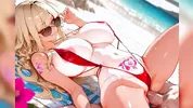 Hentai 3D Compilation of the most attractive cute and horny 20 year old anime girls with slim bodies and big tits having sex on the beach