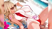 Hentai 3D Compilation of the most attractive cute and horny 20 year old anime girls with slim bodies and big tits having sex on the beach