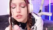 Cute girl Ksenia is fucking hard on the bed and wants to cum.