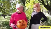 Hot Redhead Proves No Nut November Blows In Double Penetration Threesome