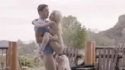 Amazing X-Art Threesome with Petite Blondes Spinners