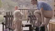 Amazing X-Art Threesome with Petite Blondes Spinners