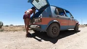 Fucking on the Hood of the Volkswagen Rabbit. Naked at the Springs