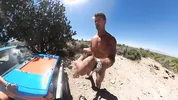 Fucking on the Hood of the Volkswagen Rabbit. Naked at the Springs