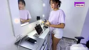 Stepsister lets herself get milk poured on her face to sneak out by yeloly