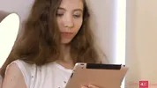 Natural teen beaut gets fucked from behind