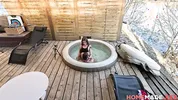 HomemadeXXX - Wet Olivia Sparkle Dicked in Outdoor Jacuzzi Tub in Weekend Cottage