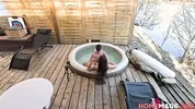 HomemadeXXX - Wet Olivia Sparkle Dicked in Outdoor Jacuzzi Tub in Weekend Cottage
