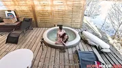 HomemadeXXX - Wet Olivia Sparkle Dicked in Outdoor Jacuzzi Tub in Weekend Cottage