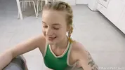 No More Cream?! Give Me Yours Roommate! Blonde Slut Begs For Anal Creampie.