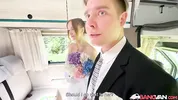 BangVan - Bride Polly Youngs Fucked by Stranger Right at Her Wedding While Groom Watches!