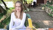 PickupClub - Perky Una Fairy Goes on a Blind Date to an Outdoor Riverside Café