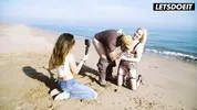 He Fucked Her Doggy on the Beach While Her Friend Filmed Every Stroke