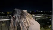 Curvy Mexican Latina VeritoAguas fucked by her hung best friend on the balcony of her luxury house