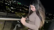 Curvy Mexican Latina VeritoAguas fucked by her hung best friend on the balcony of her luxury house
