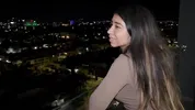Curvy Mexican Latina VeritoAguas fucked by her hung best friend on the balcony of her luxury house