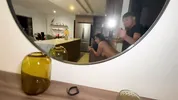 Curvy Mexican Latina VeritoAguas fucked by her hung best friend on the balcony of her luxury house