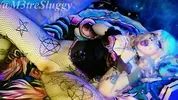 Beautiful blonde alternative sucks and gets cum on it - M3treSluggy