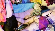 Beautiful blonde alternative sucks and gets cum on it - M3treSluggy
