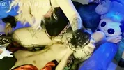 Beautiful blonde alternative sucks and gets cum on it - M3treSluggy