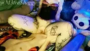 Beautiful blonde alternative sucks and gets cum on it - M3treSluggy