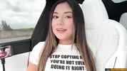 Hot Petite Girl Fucks In Wild Tesla Self Driving - Xxlayna Marie - Luke Cooper