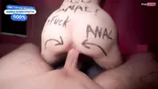 Bitch wants to fuck, jerks me off with her foot and fucks me with her ass - pinkloving