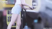 Busty Hong Kong College Student wash my car using boots