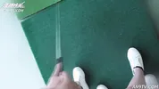 Busty Golf Lady got cum on face
