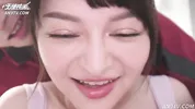 Busty Golf Lady got cum on face